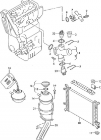 Корпус датчиков ГБЦ 2.4-2.5TDI