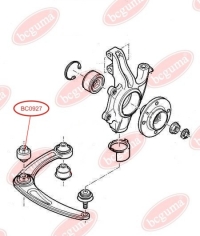 Сайлентблок рычага передний Citroen Berlingo 08- 55x14x56.2/32