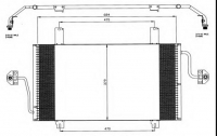 Радиатор кондиционера 2.5D (684х379х16)