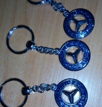 Брелок Mercedes (хромированный) синий
