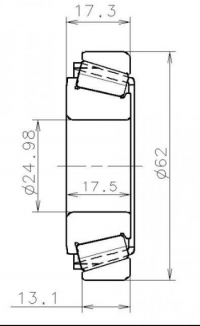 Подшипник КПП (25x62x17,25) 01-