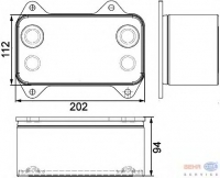 Теплообменник, радиатор масляный 206X155X92\DAF XF95/CF85