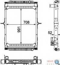 Радиатор EURO 5 990x705x52