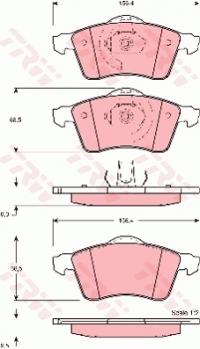 Колодки передние R15 с 1996-2003 тип ATE
