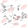 Сайлентблок заднего продольного рычага, левый Audi/Seat/Skoda/VW 04- 40.5x12x60/30
